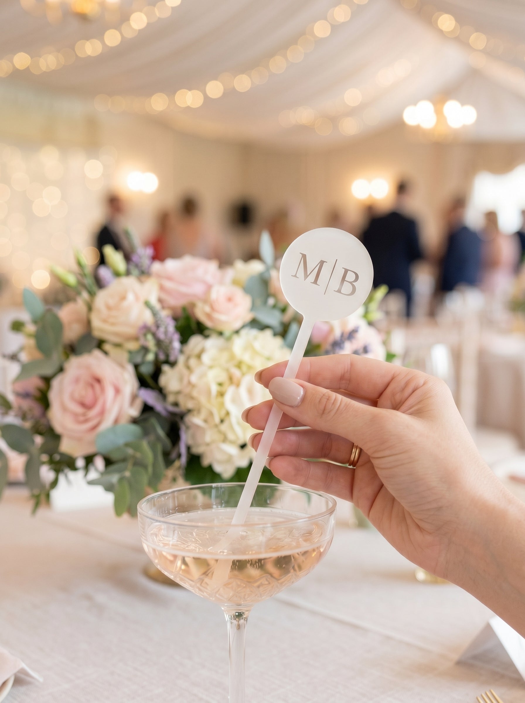 Personalized Wedding Drink Stirrers: Custom Cocktail Party Decor