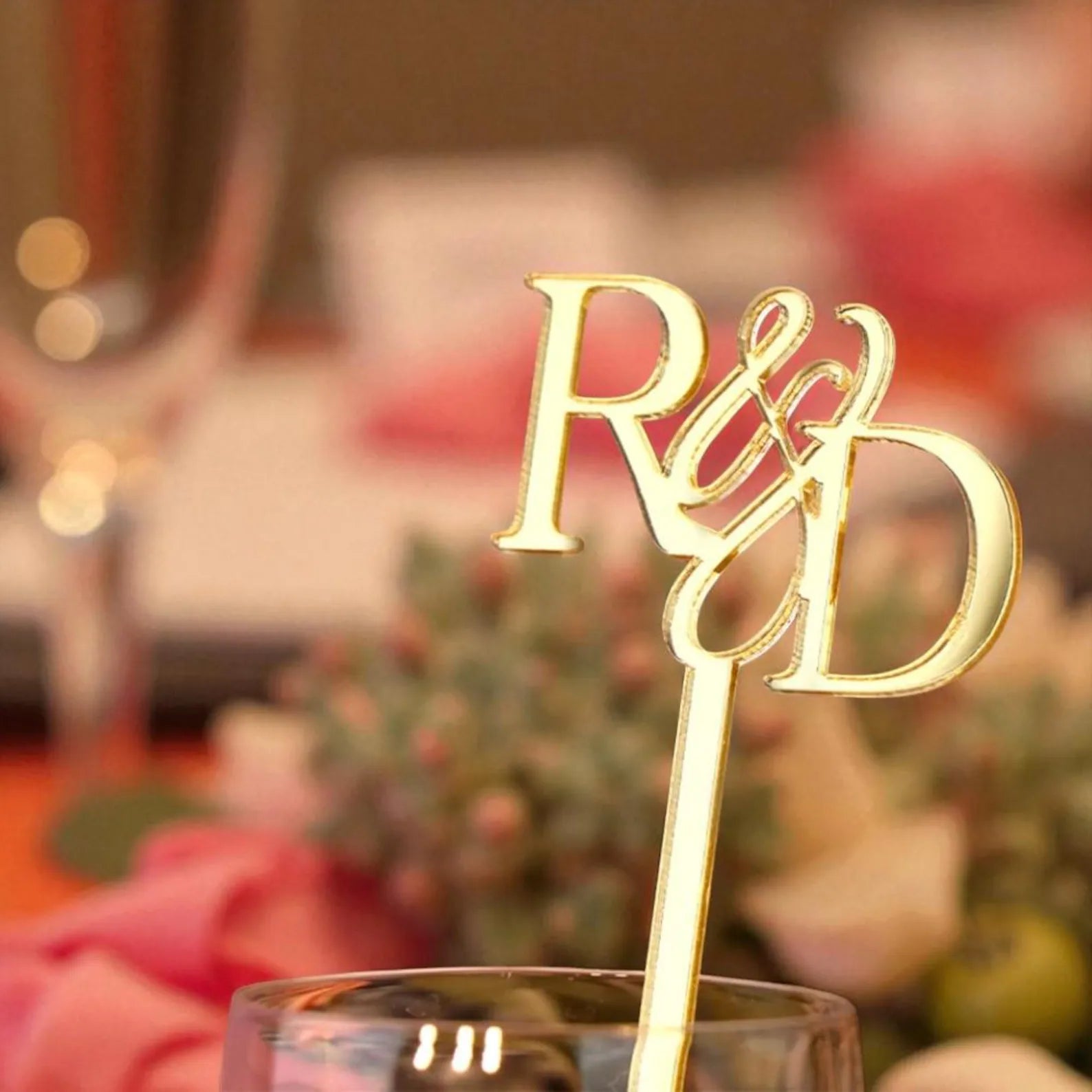 Personalized Wedding Drink Stirrers: Custom Cocktail Swizzle Sticks