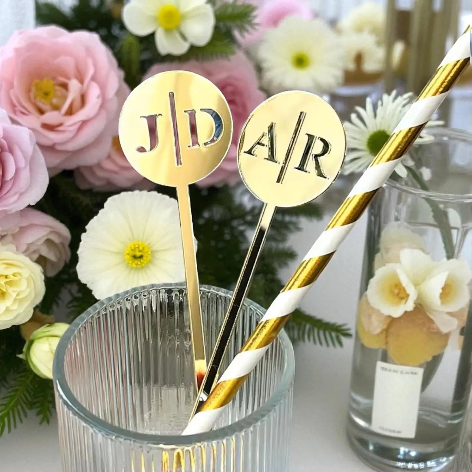 Personalized Wedding Drink Stirrers: Custom Cocktail Party Decor