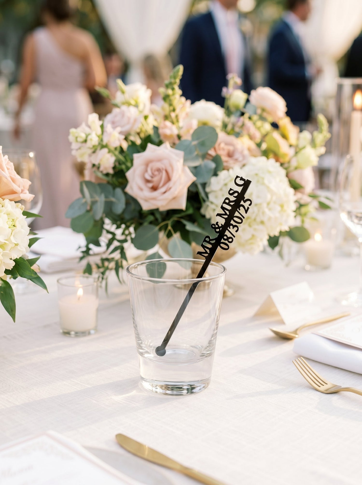 Personalized Wedding Drink Stirrers, Custom Cocktail Decor