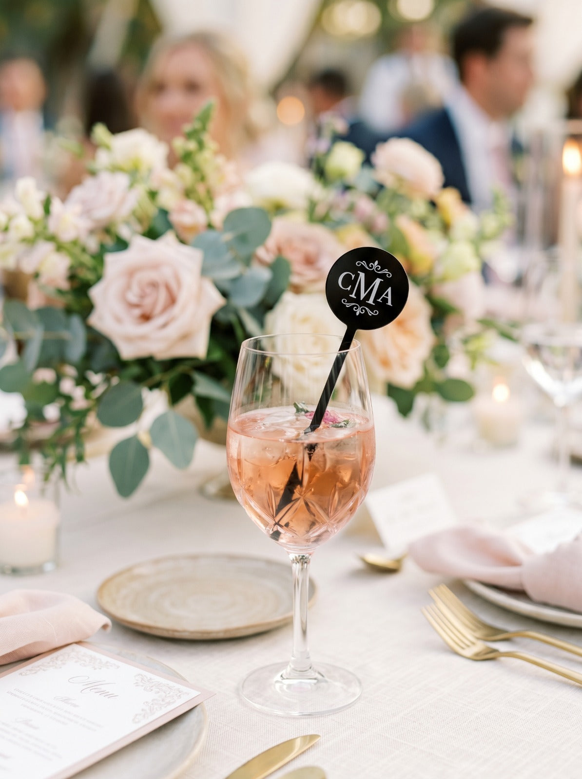 Personalized Wedding Drink Stirrers: Custom Initial Cocktail Swizzle