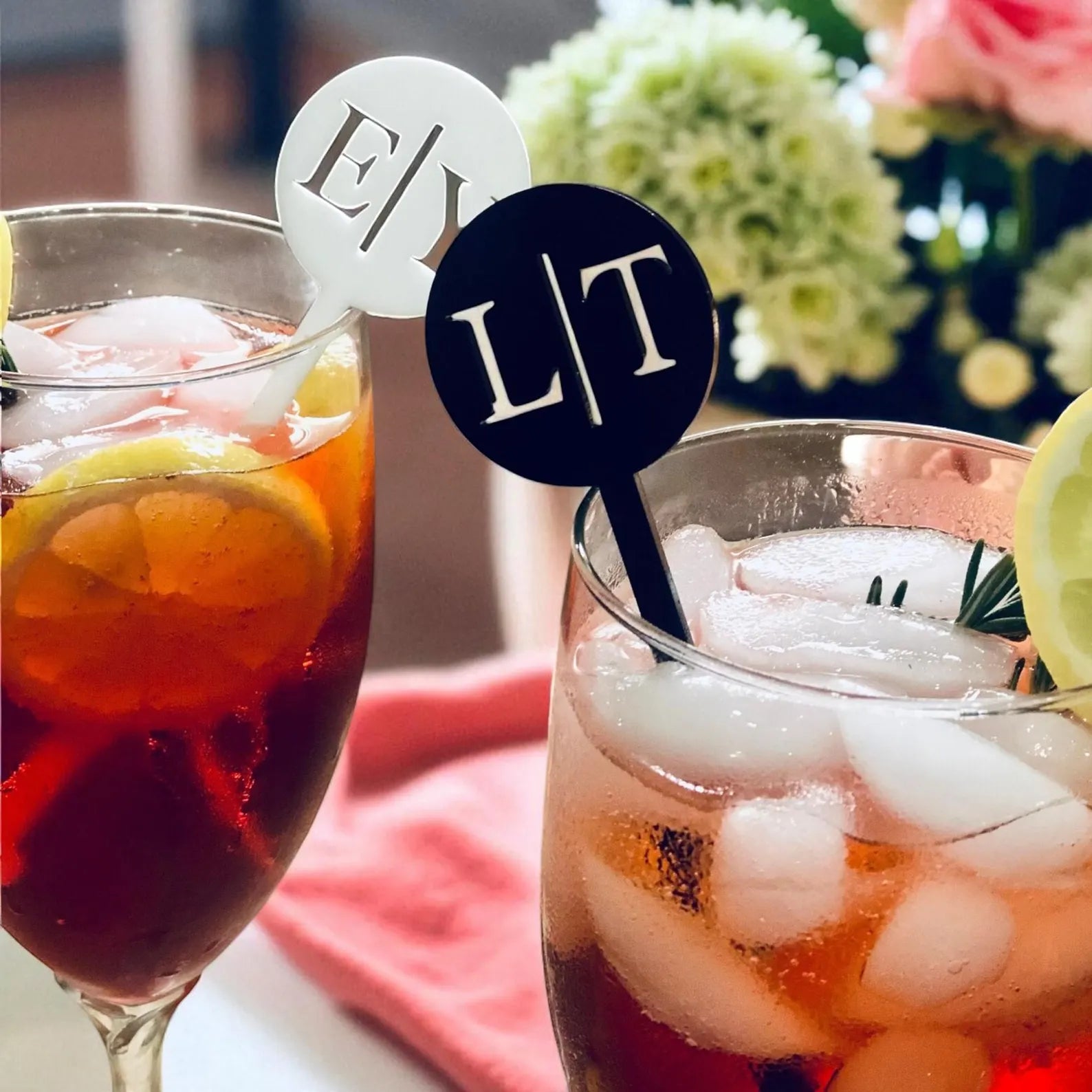 Personalized Wedding Drink Stirrers: Custom Cocktail Party Decor