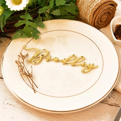 Laser Cut Wedding Place Cards: Personalized Acrylic or Wood Table Names