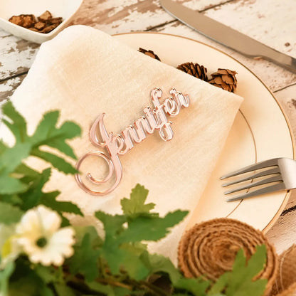 Laser Cut Wedding Place Cards: Personalized Acrylic or Wood Table Names