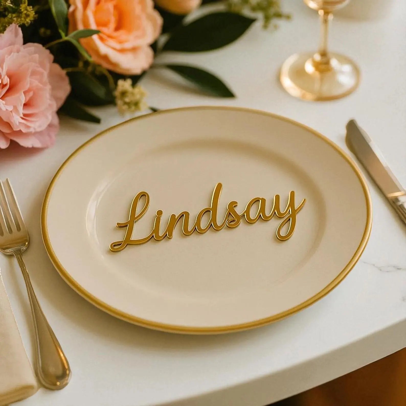 Laser Cut Wedding Place Cards: Personalized Acrylic or Wood Table Names