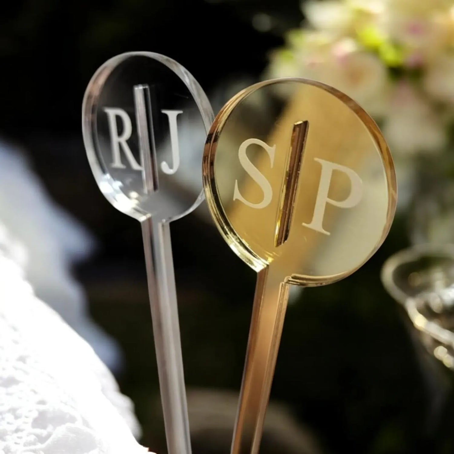 Personalized Wedding Drink Stirrers: Custom Cocktail Party Decor