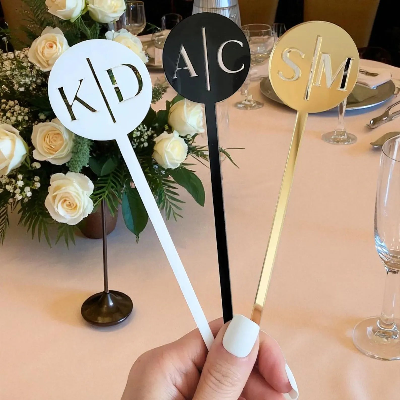 Personalized Wedding Drink Stirrers: Custom Cocktail Party Decor