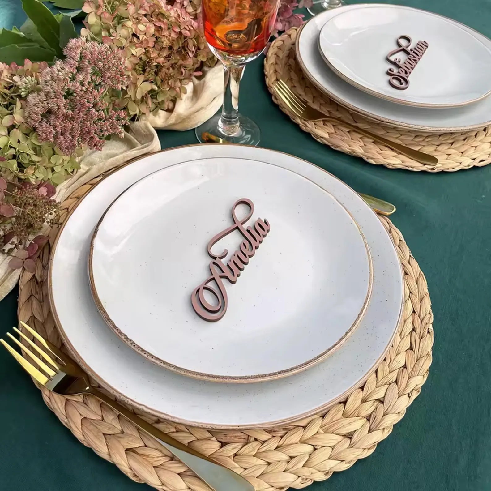 Laser Cut Wedding Place Cards: Personalized Acrylic or Wood Table Names