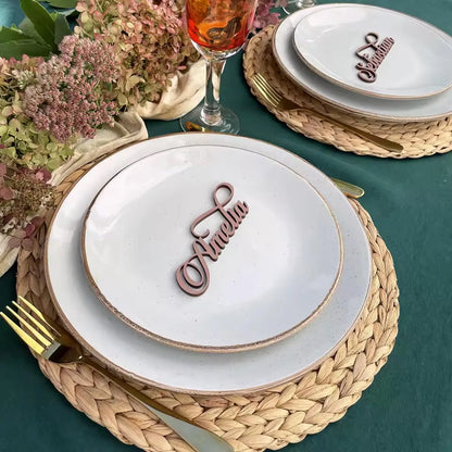 Laser Cut Wedding Place Cards: Personalized Acrylic or Wood Table Names