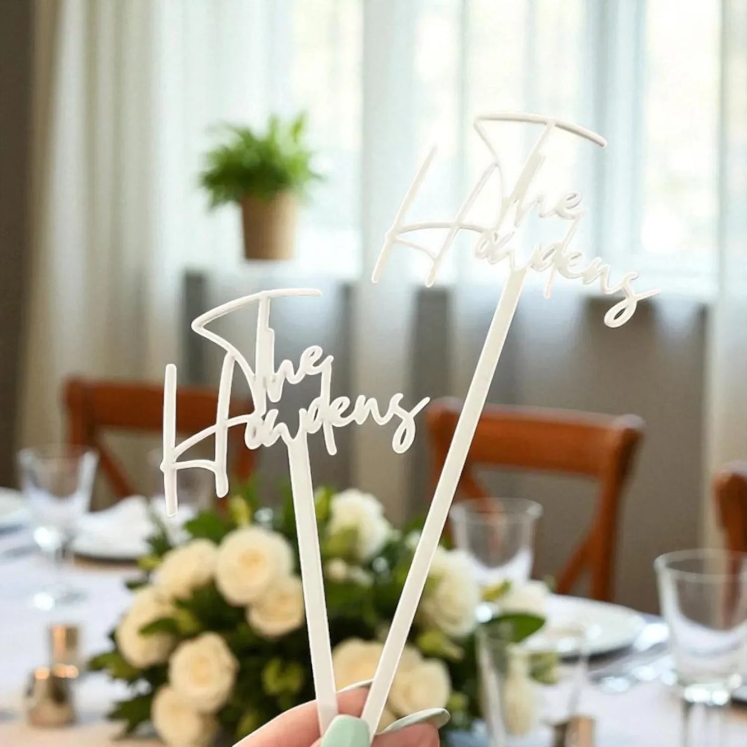 Personalized Wedding Drink Stirrers: Custom Initial Cocktail Sticks