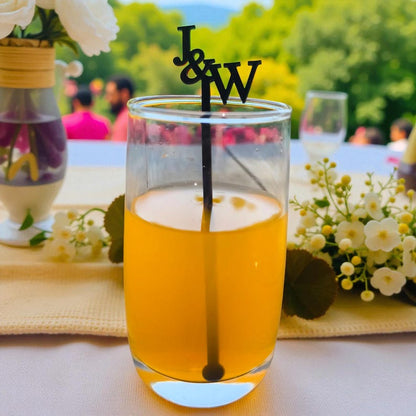 Personalized Wedding Drink Stirrers: Engraved Cocktail Swizzle Sticks