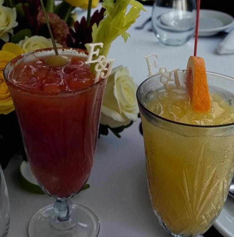 Personalized Wedding Drink Stirrers: Engraved Cocktail Swizzle Sticks