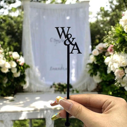 Personalized Wedding Drink Stirrers: Engraved Cocktail Swizzle Sticks