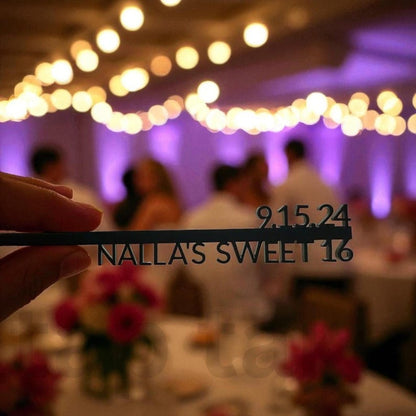 Personalized Wedding Drink Stirrers, Custom Cocktail Decor